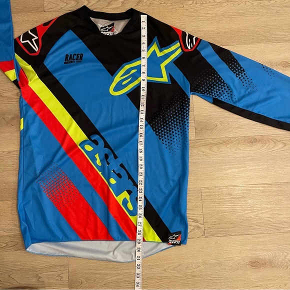 Vintage Alpinestars AStars Racer MX Series Motorcycle Jersey Mens Large - Blue - Picture 7 of 10